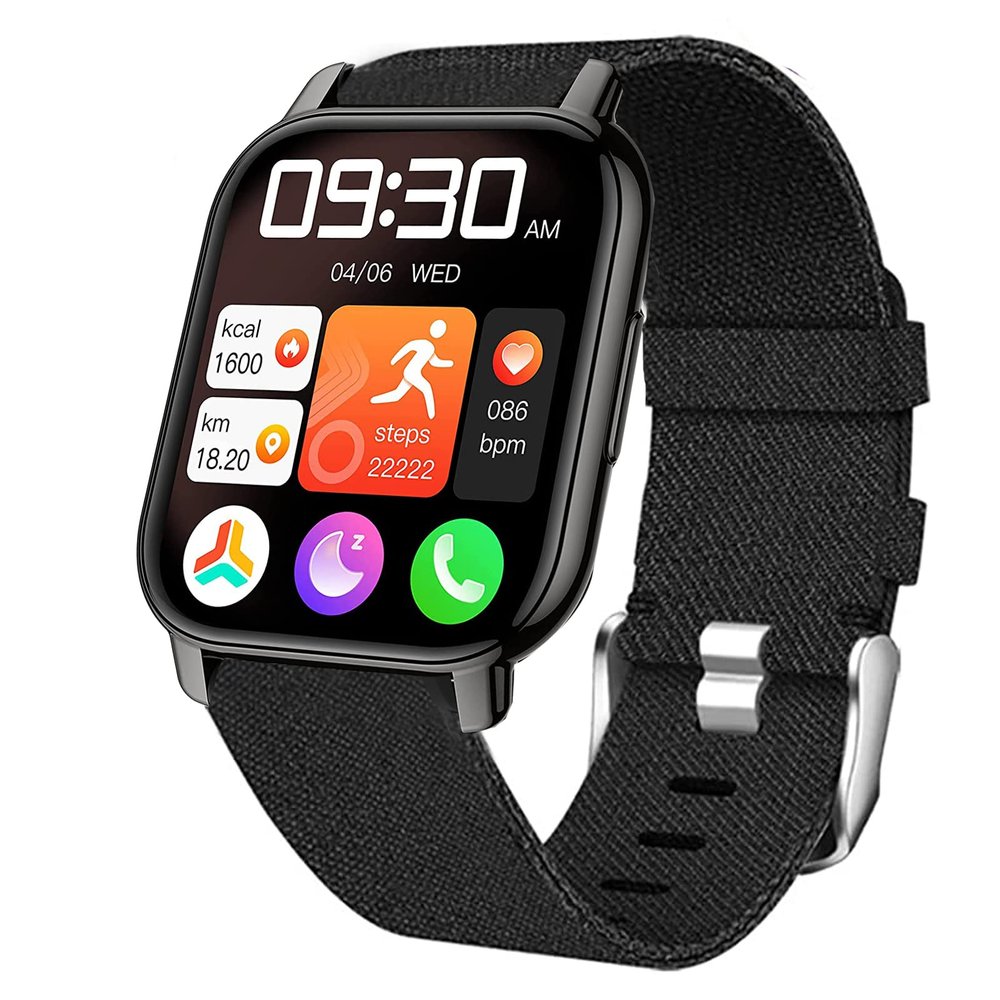 Compatible for Popglory P66 Smart Watch Band, Lamshaw Breathable Nylon Woven Fabric Replacement Accessory Strap Compatible for MorePro H56 Smart Watch / Kimnix T99 Pro Watch / LESHIDO CS08 1.85"