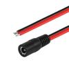 CERRXIAN DC5521 Power Pigtails Cable, 0.3m 1ft 14AWG 5.5mm x 2.1 mm DC Female Bare Wire Open End Power Wire,DC Supply Repair Cable for CCTV Security Camera LED Strip Light Etc(2-Pack) (0.3m Black-F) view 3