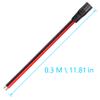 CERRXIAN DC5521 Power Pigtails Cable, 0.3m 1ft 14AWG 5.5mm x 2.1 mm DC Female Bare Wire Open End Power Wire,DC Supply Repair Cable for CCTV Security Camera LED Strip Light Etc(2-Pack) (0.3m Black-F) view 4