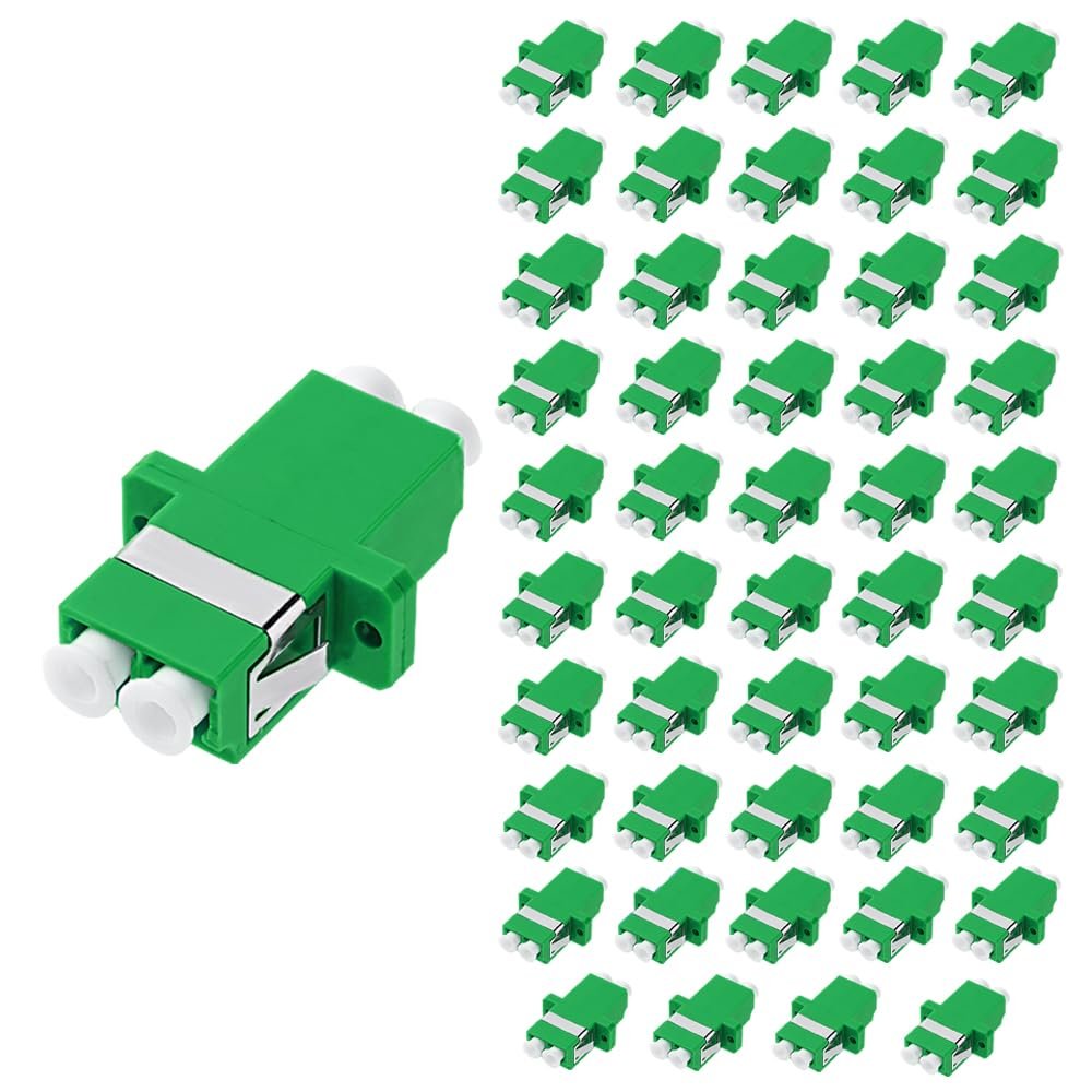 50Pcs LC to LC Fiber Optical Coupler for APC Duplex Cable Connector Adapter