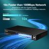 16 Port Gigabit PoE Switch with 2 Uplink Gigabit Ports, VIMIN 18 Port Unmanaged Ethernet PoE Switch with 250W Power, Support IEEE802.3af/at, VLAN, Metal Housing, 19 inch Rack-Mount, Plug & Play view 4