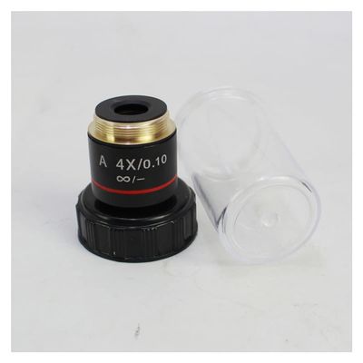 RADHAX Microscope Kit 4X 10X 20X 40X 60X 100X Plan Biological Microscope Achromatic Objective Lens Microscope Lens Adapters (Color : 4X)
