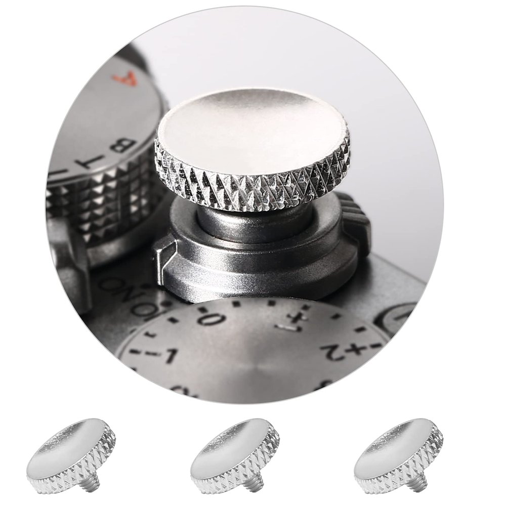Camera Shutter Button(3 Pack Sliver), Upscale and Delicate Soft Shutter Release Button