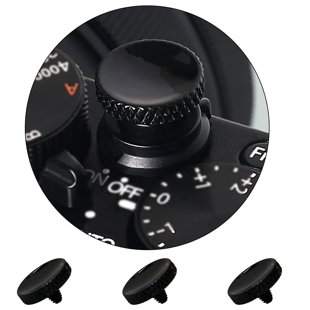 Soft Shutter Release Button(3 Pcs Black),Pure Copper Camera Shutter Button