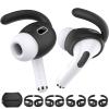 AhaStyle 4 Pairs AirPods Pro 2 Ear HooksAdded Storage Pouch Anti-Slip Ear Covers Silicone Accessories Compatible with Apple AirPods Pro 2nd Generation (2 Large+2 Small, Black) view 1