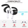 AhaStyle 4 Pairs AirPods Pro 2 Ear HooksAdded Storage Pouch Anti-Slip Ear Covers Silicone Accessories Compatible with Apple AirPods Pro 2nd Generation (2 Large+2 Small, Black) view 2