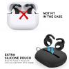 AhaStyle 4 Pairs AirPods Pro 2 Ear HooksAdded Storage Pouch Anti-Slip Ear Covers Silicone Accessories Compatible with Apple AirPods Pro 2nd Generation (2 Large+2 Small, Black) view 4
