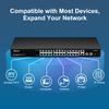 VIMIN 24 Port Gigabit PoE Switch with 2 Uplink Gigabit & 2 SFP Ports, 24-Port Ethernet PoE Switch Unmanaged w/ 320W High Power, Support IEEE802.3af/at, VLAN, Rack-Mount, Sturdy Metal Housing view 3