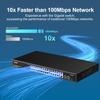 VIMIN 24 Port Gigabit PoE Switch with 2 Uplink Gigabit & 2 SFP Ports, 24-Port Ethernet PoE Switch Unmanaged w/ 320W High Power, Support IEEE802.3af/at, VLAN, Rack-Mount, Sturdy Metal Housing view 4