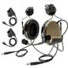 HEARFALCOM Double Comta iii Tactical Headset ARC Helmet Rail Mount Civilian Version and PTT Adapter U94 PTT Compatible Kenwood Plug Walkie-Talkie (DE) view 1