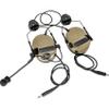 HEARFALCOM Double Comta iii Tactical Headset ARC Helmet Rail Mount Civilian Version and PTT Adapter U94 PTT Compatible Kenwood Plug Walkie-Talkie (DE) view 3