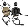 HEARFALCOM Double Comta iii Tactical Headset ARC Helmet Rail Mount Civilian Version and PTT Adapter U94 PTT Compatible Kenwood Plug Walkie-Talkie (DE) view 4