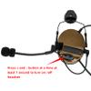 HEARFALCOM Double Comta iii Tactical Headset ARC Helmet Rail Mount Civilian Version and PTT Adapter U94 PTT Compatible Kenwood Plug Walkie-TalkieCB view 2