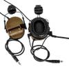 HEARFALCOM Double Comta iii Tactical Headset ARC Helmet Rail Mount Civilian Version and PTT Adapter U94 PTT Compatible Kenwood Plug Walkie-TalkieCB view 3