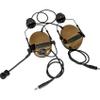 HEARFALCOM Double Comta iii Tactical Headset ARC Helmet Rail Mount Civilian Version and PTT Adapter U94 PTT Compatible Kenwood Plug Walkie-TalkieCB view 4