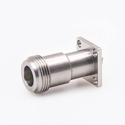 Coax Connector N 4 Hole Flange Straight Female Solder for PCB Mount