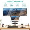WALI Laptop Mount and Dual Monitor for Max 32" Monitor and 17" Laptop, Adjustable Spring Arm with Tilt, Swivel and Rotation, Dual Monitor and Notebook Stand with VESA 75/100mm(GSDM003LP), Black view 2