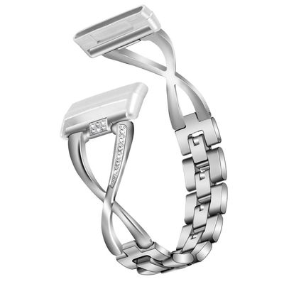 Bling Band Compatible with Fitbit Versa 4/Sense 2 bands, Crystal Diamond Bracelet Adjustable Wristbands Strap for Fitbit Versa 4/Sense 2 Watch Accessories (silver)