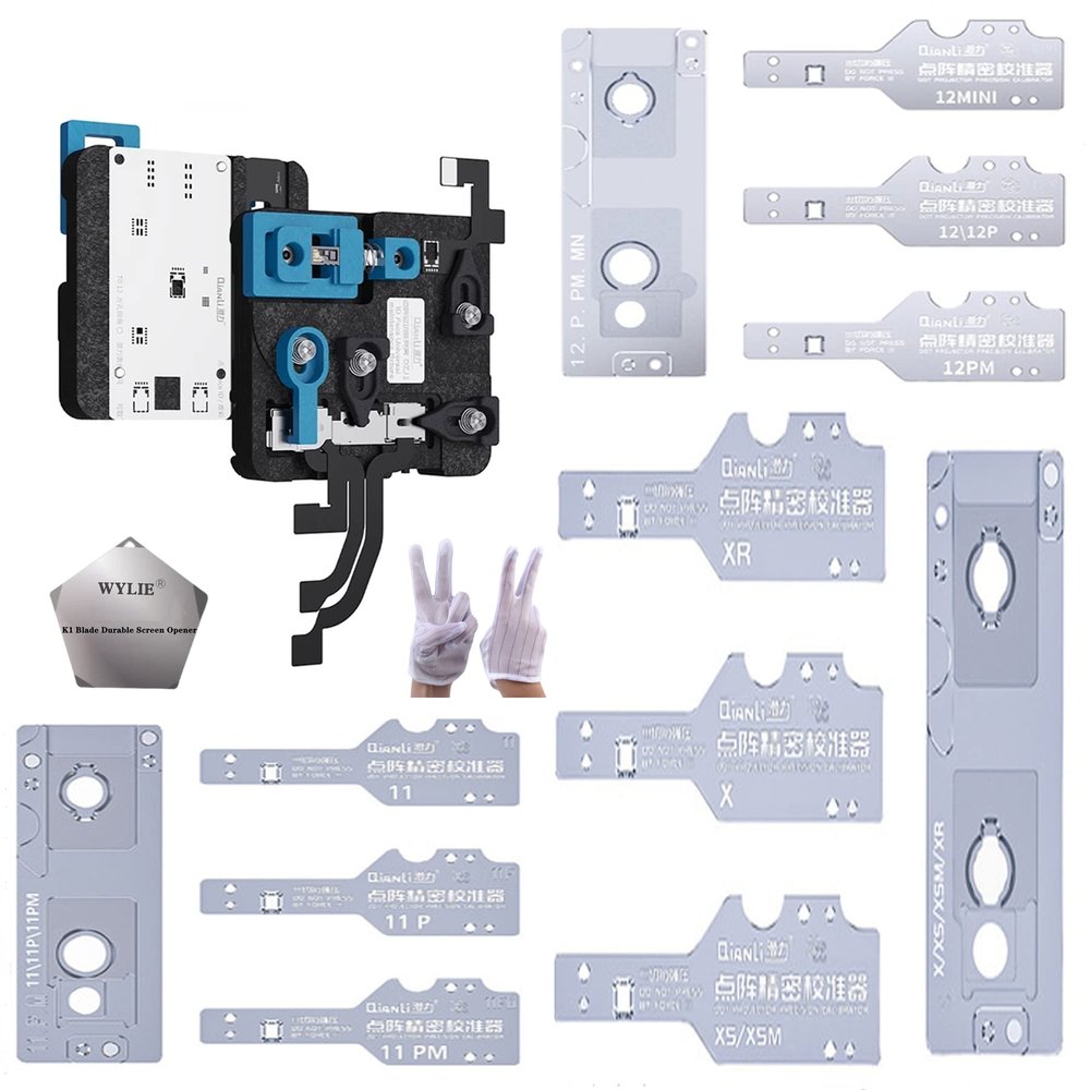 Qianli Universal Dot Matrix Repair Fixture for Face ID Front Camera Repair Holder Qianli Dot Projector Precision Calibrator for iPhone 12 Pro Max 11 X XR XS XS MAX Face Lattice Repair