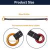 HERCHR Retrievable Anchor, 90CM Outdoor Climbing Tree Climbing Wire Lanyard Anchor Loop Belt with Two Hanging Rings for Garden Work Tree Arborist Friction Saver Loop Belt Sling Arborist Equipment view 2