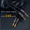 Arklove 1pcs 20ft 14awg Premium Heavy Duty Braided Wire Dual Banana to Screw-Type 2 pin Gold Plated Plug Speaker Cable OFC Oxygen-Free Copper view 2
