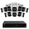 Lorex Fusion 4K (16 Camera Capable) 3TB Wired NVR System with 12 White IP Bullet Cameras view 1