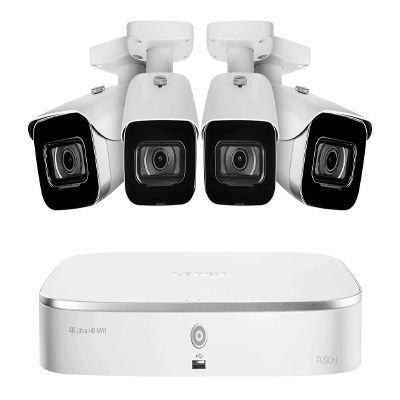 Lorex Fusion 4K 16-Channel (8 Wired + 8 Wi-Fi) 2TB NVR System with 4 Bullet Cameras