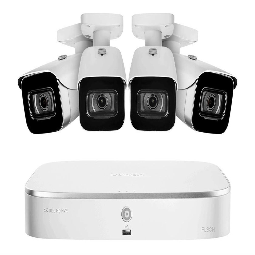 Lorex Fusion 4K 16-Channel (8 Wired + 8 Wi-Fi) 2TB NVR System with 4 Bullet Cameras