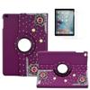STENES Bling Case Compatible with Samsung Galaxy Tab A8 10.5 (2021) - Stylish - 3D Handmade Crystal Diamond Flower 360 Degree Rotating Stand Case with Smart Cover Auto Sleep/Wake Feature - Purple view 1