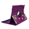 STENES Bling Case Compatible with Samsung Galaxy Tab A8 10.5 (2021) - Stylish - 3D Handmade Crystal Diamond Flower 360 Degree Rotating Stand Case with Smart Cover Auto Sleep/Wake Feature - Purple view 4