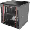 12U Wall Mount Server Rack Cabinet, 19 Locking Network Rack, 18 Deep, Glass Door, with Fan, PDU and Shelf view 1
