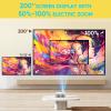 PURSHE Mini Bluetooth Projector, Full HD 1080P Supported Portable Outdoor Movie Projector for iOS, Android, Windows, Compatible with TV Stick/HDMI/Smartphone/PS4/USB [Remote Included] view 2