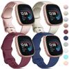 4 PACK Bands Compatible with Fitbit Sense 2/Sense/Fitbit Versa 4/Versa 3,Soft Silicone Straps for Fitbit Sense 2/Sense/Versa 4/3 Smart Watch (Small,Rose Gold/Champagne Gold/Wine Red/Navy Blue) view 1