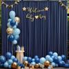 10ft x 7ft Navy Blue Backdrop Curtain for Parties Wedding Wrinkle Free Backdrop Drapes Panels for Baby Shower Gender Reveal Birthday Photo Photography Polyester Fabric Background Decoration view 2