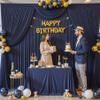 10ft x 7ft Navy Blue Backdrop Curtain for Parties Wedding Wrinkle Free Backdrop Drapes Panels for Baby Shower Gender Reveal Birthday Photo Photography Polyester Fabric Background Decoration view 3