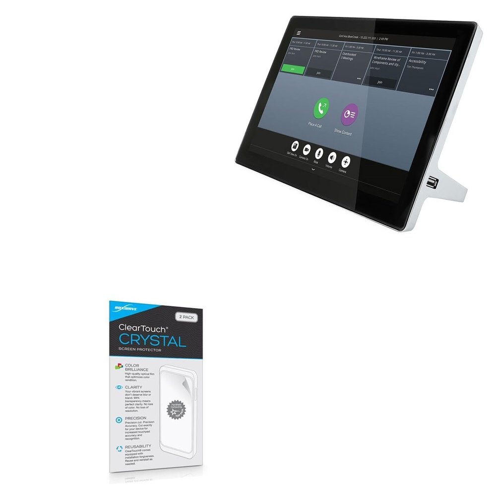 BoxWave Screen Protector Compatible with Poly RealPresence Touch - ClearTouch Crystal (2-Pack), HD Film Skin - Shields from Scratches