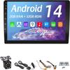 10 Inches Double Din Car Stereo, Apple CarPlay Screen, 2G+32G, Bluetooth Android Auto Screen with Backup Camera, Touch Screen, WiFi, Mirror Link, HiFi, GPS, FM view 1