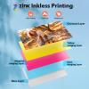 Liene 2x3 Photo Printer, Mini Instant Portable Photo Printer Bundle w/ 100 Zink Adhesive Paper, Bluetooth 5.0, Compatible w/iOS & Android, Small Picture Printer for iPhone, Smartphone, White view 3
