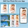 Liene 2x3 Photo Printer, Mini Instant Portable Photo Printer Bundle w/ 100 Zink Adhesive Paper, Bluetooth 5.0, Compatible w/iOS & Android, Small Picture Printer for iPhone, Smartphone, White view 4