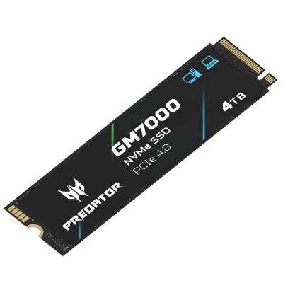 Predator M.2 SSD 4TB GM7000 with DRAM cache NVMe 1.4 2280 PCIe Gen44 Ultra high speed (maximum read: 7400MB/s, max write: 6700MB/s) 3D NAND TLC Internal SSD Compatible with PS5 Pro - BL.9BWWR.107