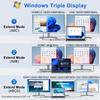 13 in 1 Triple Display Docking Station, 11-in-1 Dual Monitor Docking Station for Dell/HP/Lenovo ThinkPad/MacBook view 2