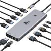 13 in 1 USB C Docking Station - Dual Monitor, Triple Display, 8 USB C/A Ports, Ethernet, Audio - LIONWEI USB C Hub for MacBook,Dell,HP,Lenovo,Surface view 1