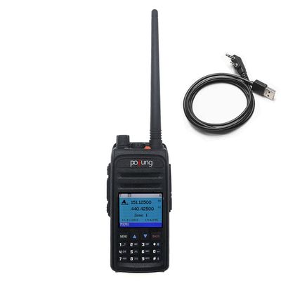 Pofung DM-1702 DMR Radio Dual Band Dual Time Slot Tier 1&2 DMR Digital/Analog Walkie Talkie for Adults,with USB Cable No GPS