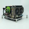 Acrylic Frame Open Frame Transparent Acrylic Overlock Computer Case DIY Base Stand Horizontal Desktop Computer Case,M ATX view 4