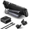 JSAUX Steam Deck Dock with 100W Charger, 6-in-1 M.2 Docking Station for Steam Deck/ROG Ally, 4K@60Hz HDMI, Gigabit Ethernet, PD 100W, 10Gbps USB A&C 3.2, M.2 Slot (Up to 2TB)-HB0604 (SSD Not Included) view 1