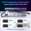 JSAUX Steam Deck Dock with 100W Charger, 6-in-1 M.2 Docking Station for Steam Deck/ROG Ally, 4K@60Hz HDMI, Gigabit Ethernet, PD 100W, 10Gbps USB A&C 3.2, M.2 Slot (Up to 2TB)-HB0604 (SSD Not Included) view 3
