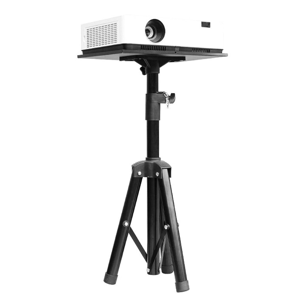 HIHELO Tripod for Projector Projector Mount Tripod Folding Floor Tripod Stand 14 Inch to 10 Inch Plate Size with Height Adjustable up to 45 Inch Black DJ Stand