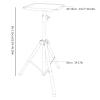 HIHELO Tripod for Projector Projector Mount Tripod Folding Floor Tripod Stand 14 Inch to 10 Inch Plate Size with Height Adjustable up to 45 Inch Black DJ Stand view 2