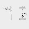 HIHELO Projector Tripod Projector Mount Wall Projector mounts from Ceiling Projector Ceiling Mount Extendable Length Projection Black Projector Mount view 3