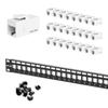 24-Port Keystone Patch Panel and 25-Pack RJ45 Cat6 Keystone Coupler view 1
